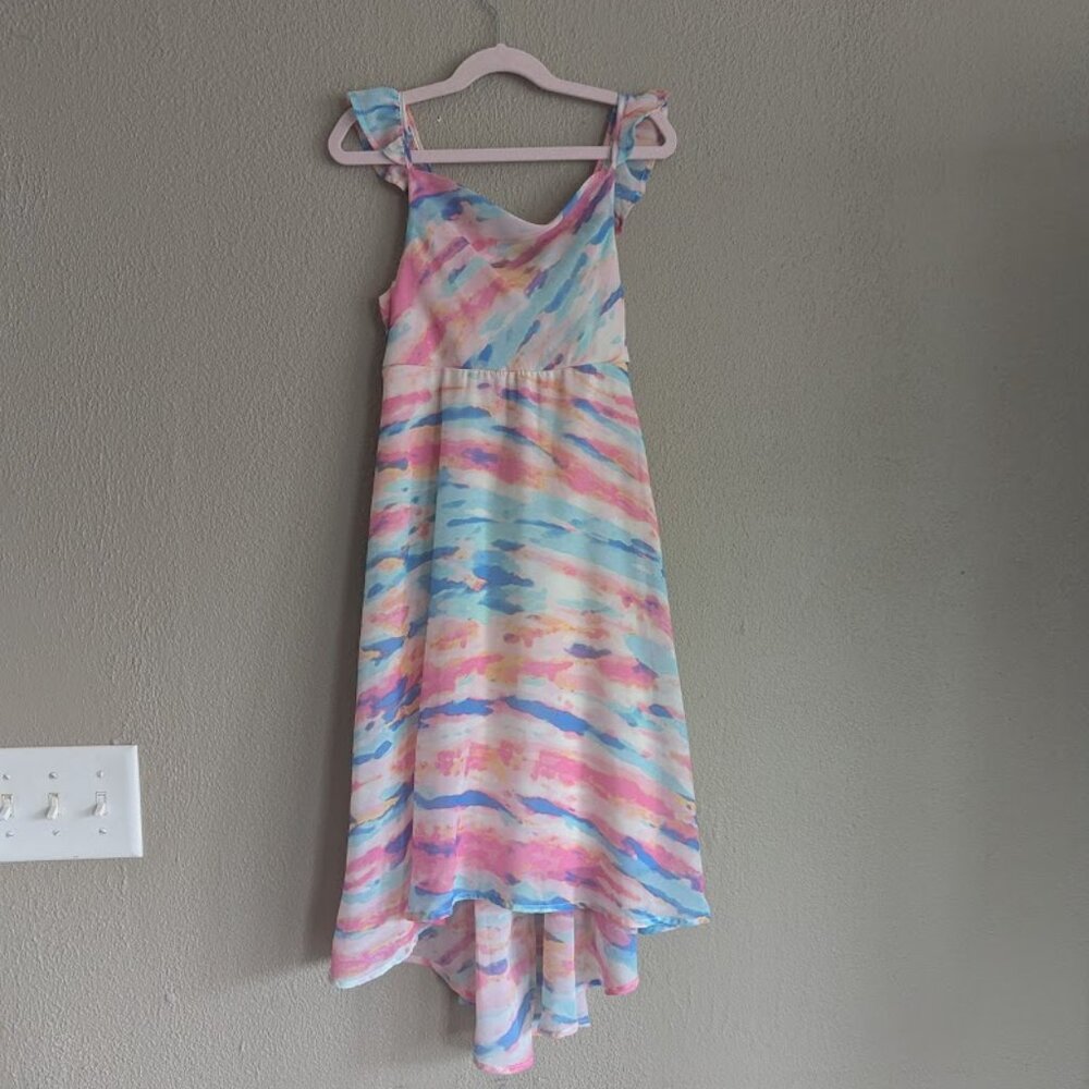Xtraordinary Girls Watercolor High-Low Dress | Size 8 | EUC